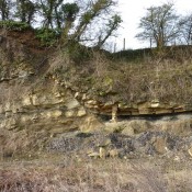 Faulting at a White Limestone quarry, Oxfordshire