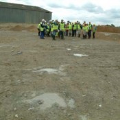 These dinosaur footprints are now buried under domestic landfill (Ardley Quarry, Oxfordshire).