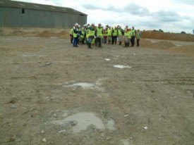 These dinosaur footprints are now buried under domestic landfill (Ardley Quarry, Oxfordshire).