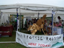 Rock & Fossil Roadshow at the Three Counties Showground, Worcestershire.