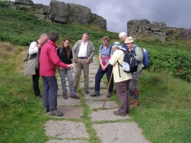 WYGT geological walk at Cow and Calf Rocks, Ilkley.