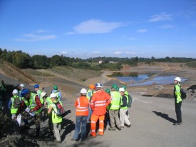 Visit to a recently closed quarry being landscaped with a geology trail.