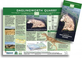 Daglingworth Quarry commissioned Gloucestershire Geology Trust to design this leaflet and display board.