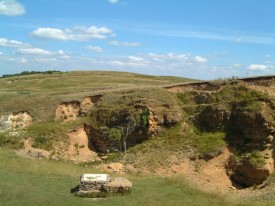 Information board at Rolling Bank Quarry, Gloucestershire Cotswolds.