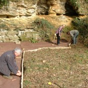 Installing an access path at Leigh Delamere, Wiltshire.