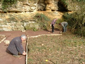 Installing an access path at Leigh Delamere, Wiltshire.