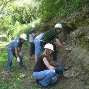 Help from local supermarket staff at Rock Edge Quarry, Oxfordshire.