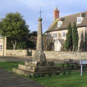 Distinctive Cornbrash is used in many old buildings in the Gloucestershire village of South Cerney.  The Saxon cross is a landmark in the village.