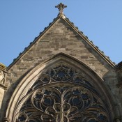 The local sandstone used in this 19th century Warwickshire church weathers rapidly.